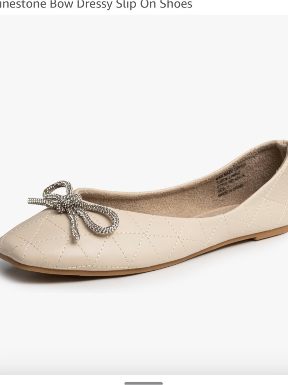 Alpine Swiss Myla Womens Ballet Flats Square Toe Rhinestone Bow new
